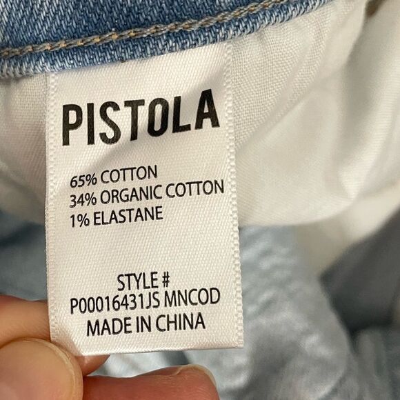 Pistola Kate Distressed Raw Hem Ankle Straight Leg Jeans Size 29 - Picture 7 of 10